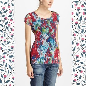 {Anthro} Weston Wear Sprouted Peplum Top, Sz L